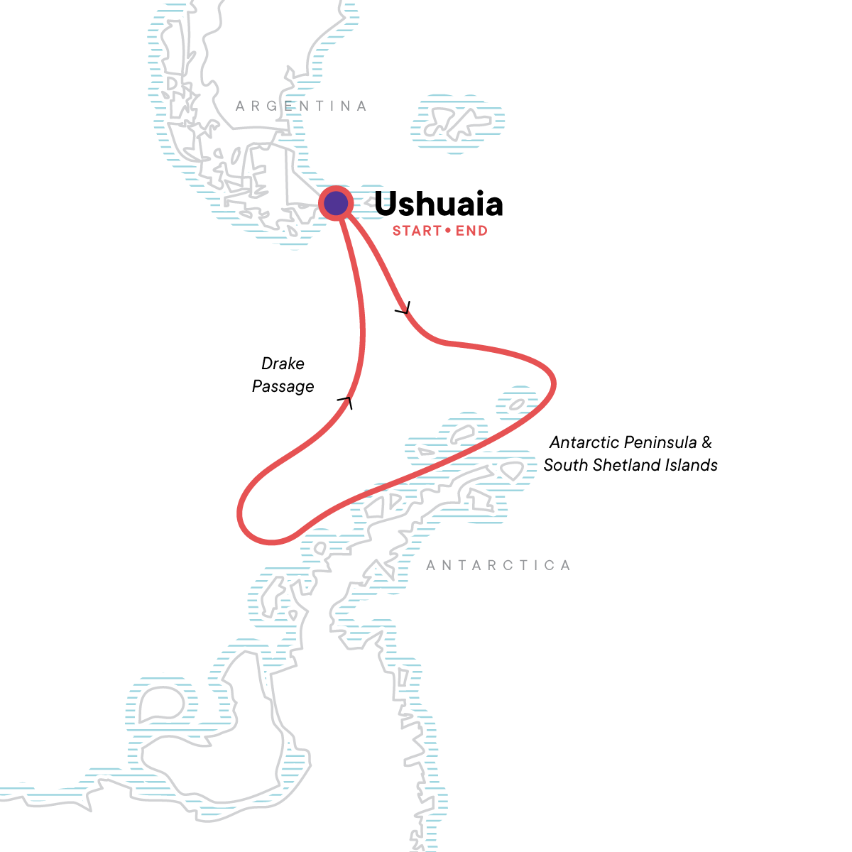 antarctica classic map march