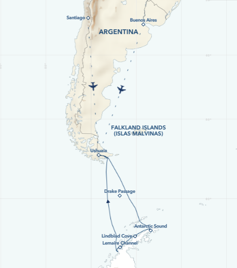 journey to antarctica map