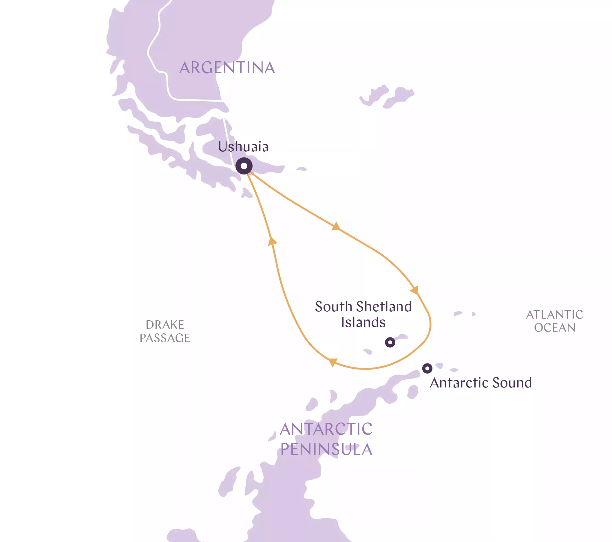 mapa antarctica peninsula january